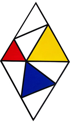 Co-eutrigon Theorem, painting and visual proof of the geometric theorem